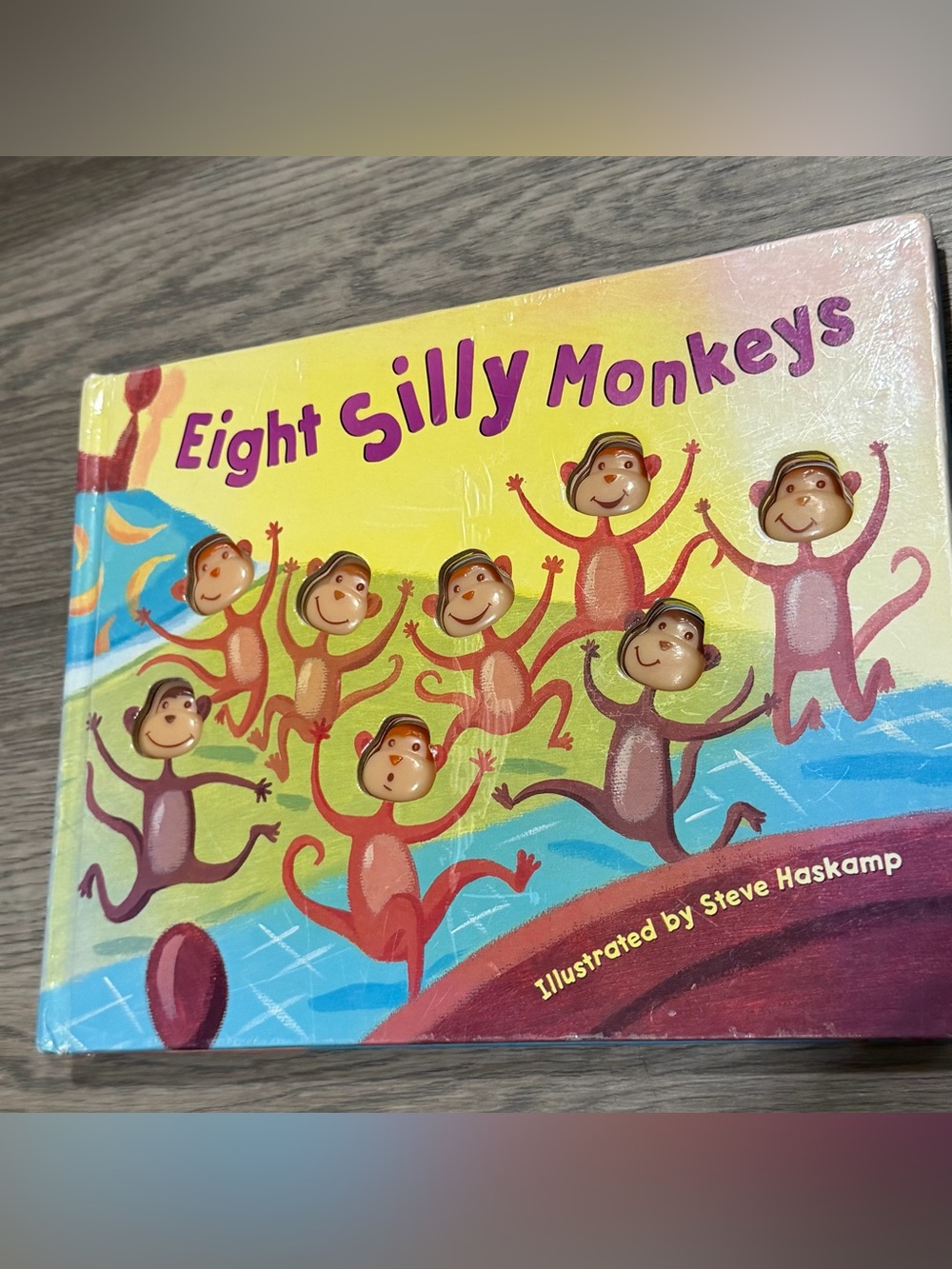 Piggy Toes Press Eight Silly Monkeys Board Book Ages 4-8 Illus Steve Haskamp